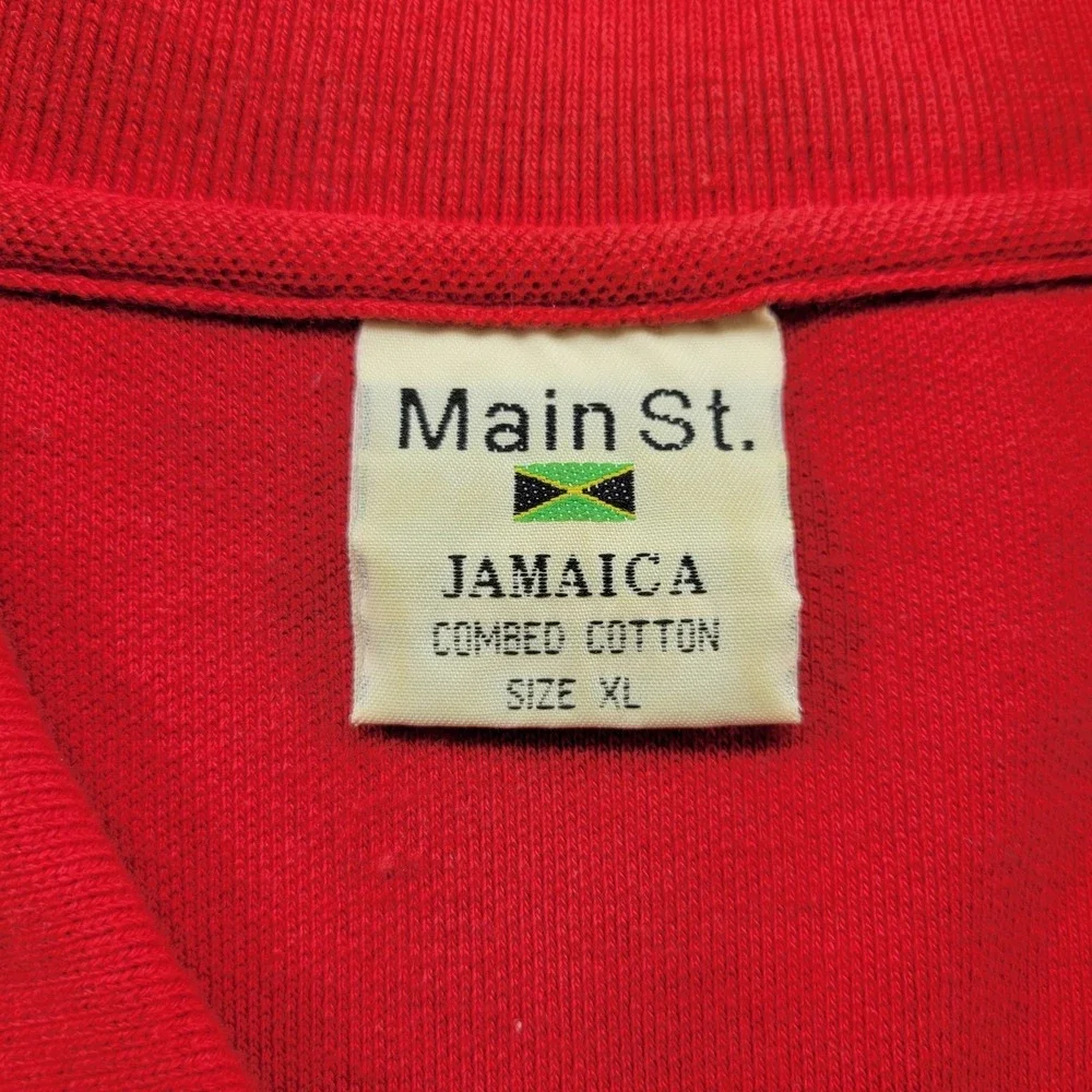 Main St. Jamaica red polo shirt w/ Jamaica Embroidered size XL